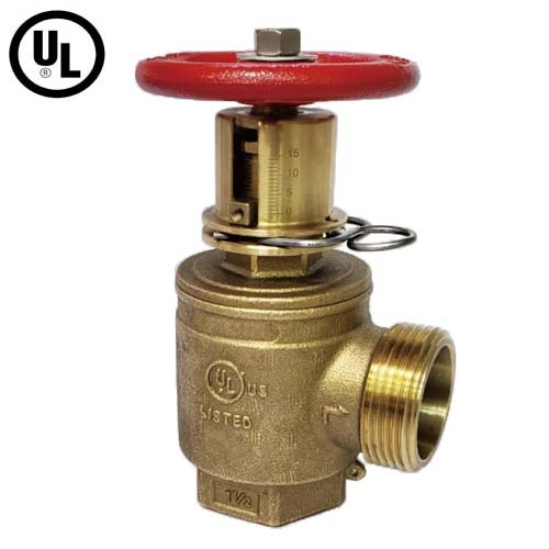 UL Pressure Restricting Angle Hose Valve